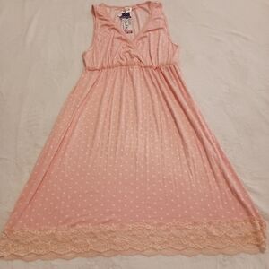 Lamaze Pink Nursing Nightdress with Lace Trim Size XL Pink/Peace